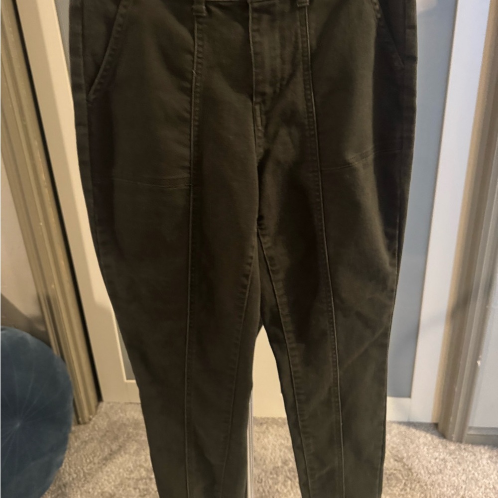 A New Day Olive Green zip, skinny pants